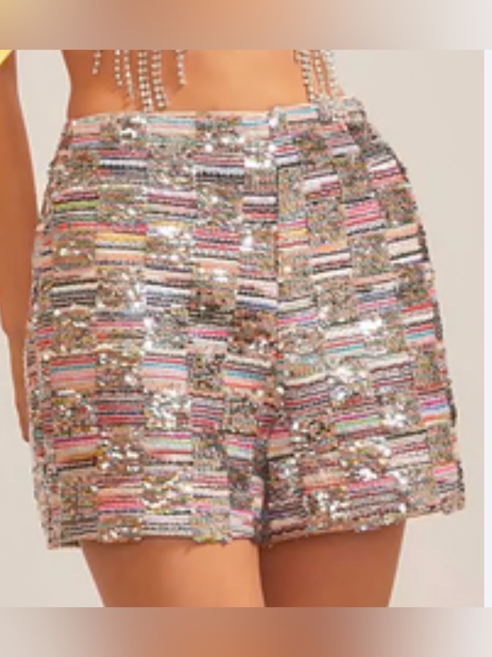 Women’s sequin shorts size L. NWT